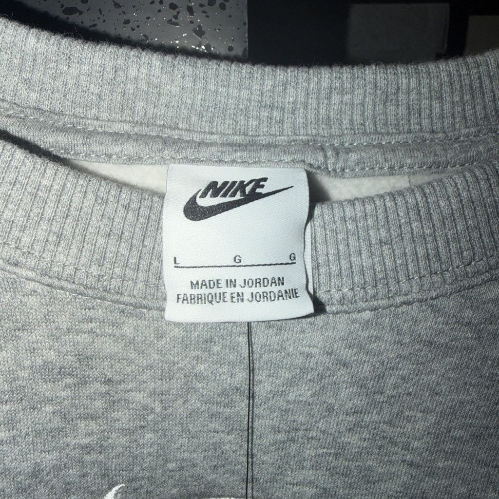 Nike Grey Sweatshirt Center Logo Size Large, Super Oversized, 0141-0142