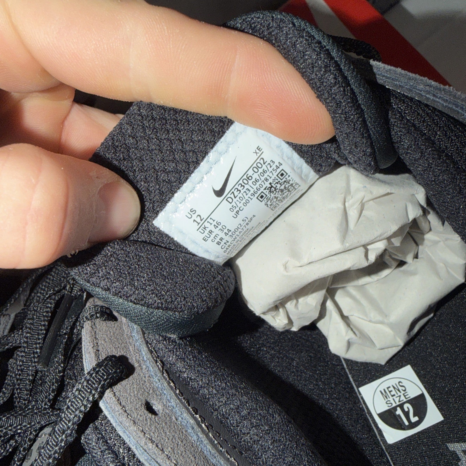 Nike Air Huarache Runner Size 12 Black/Anthracite (DZ3306 002)