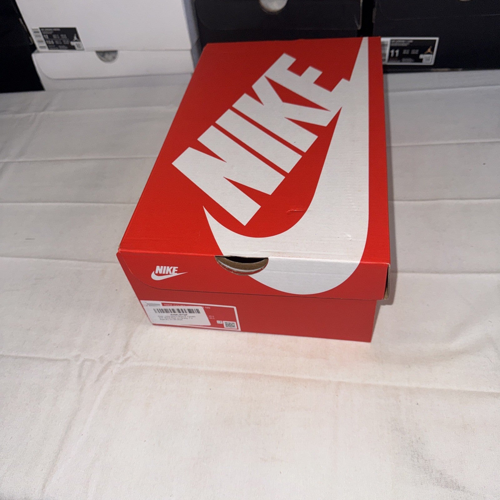 Nike Court Vision Low Top Shoes Black/Red, Size 7.5, FJ0685-010