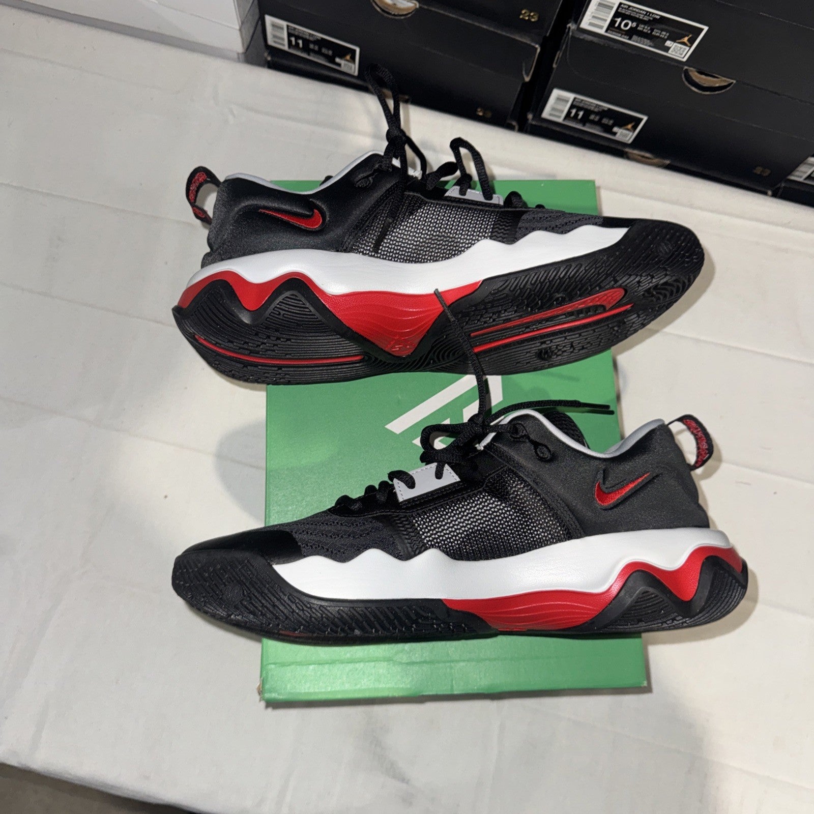 Nike Giannis Immortality 3 Sneakers Black/University Red, Size 10.5, DZ7533-004