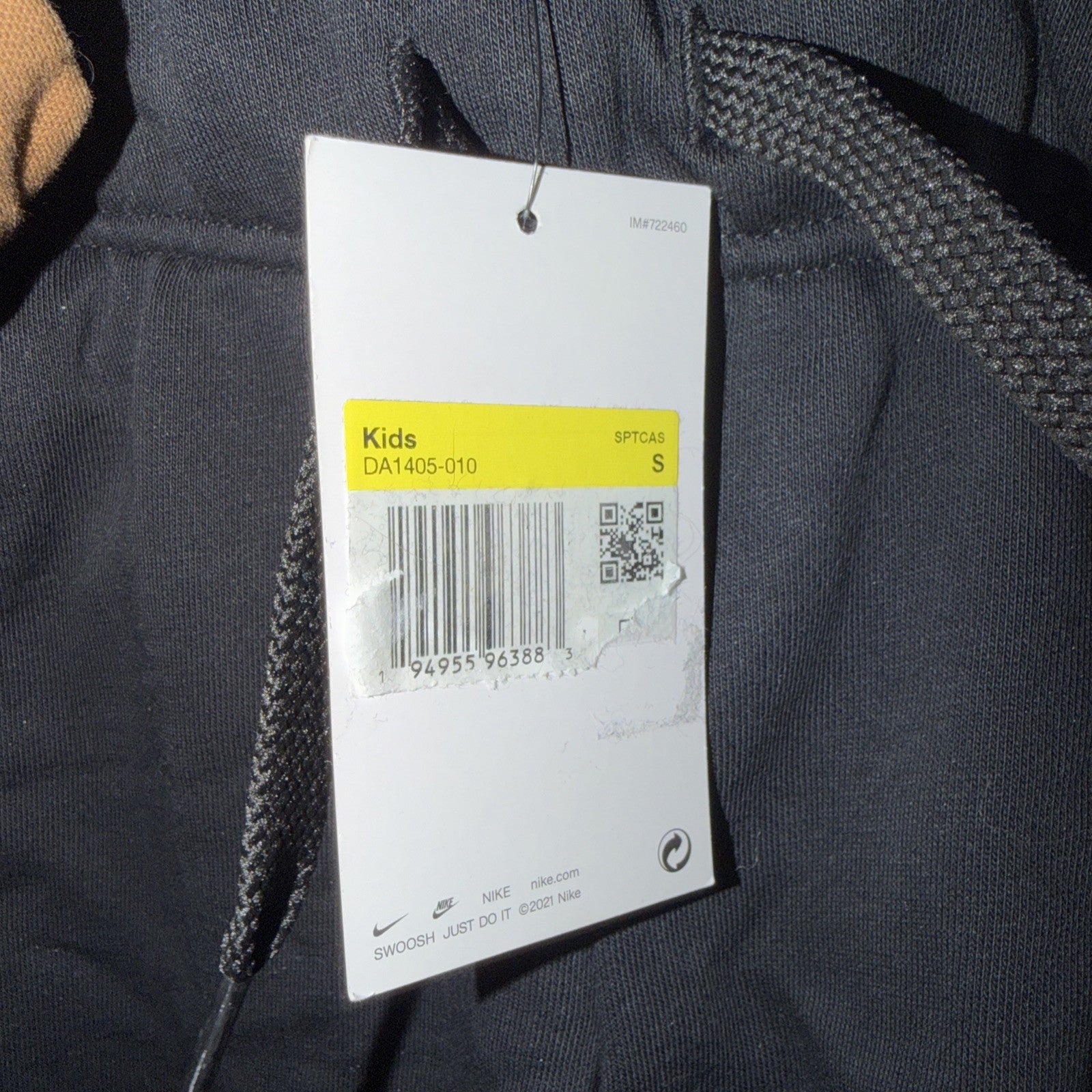 NIKE Big Kids' Girls' Sportswear Club French Shorts S Small (8-10) Black 0181