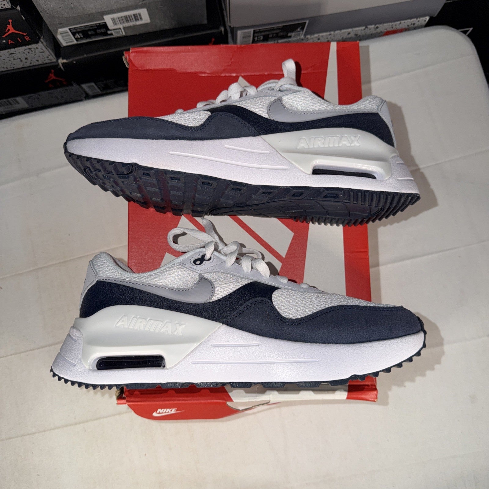 Nike Air Max SYSTM Men's Sneakers White/Grey/Obsidian, Size 10, DM9537-102