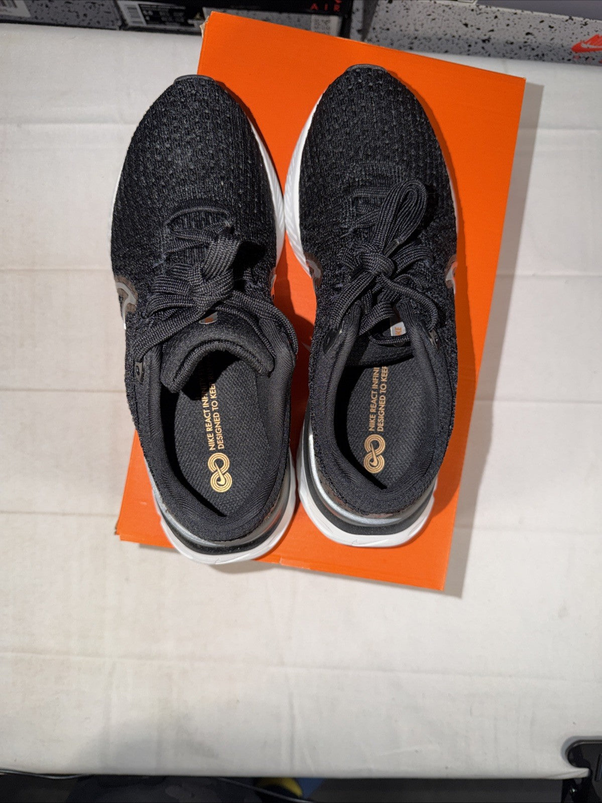 WMNS React Infinity Run Flyknit 3 Black Metallic Copper DD3024-009, Size 7.5