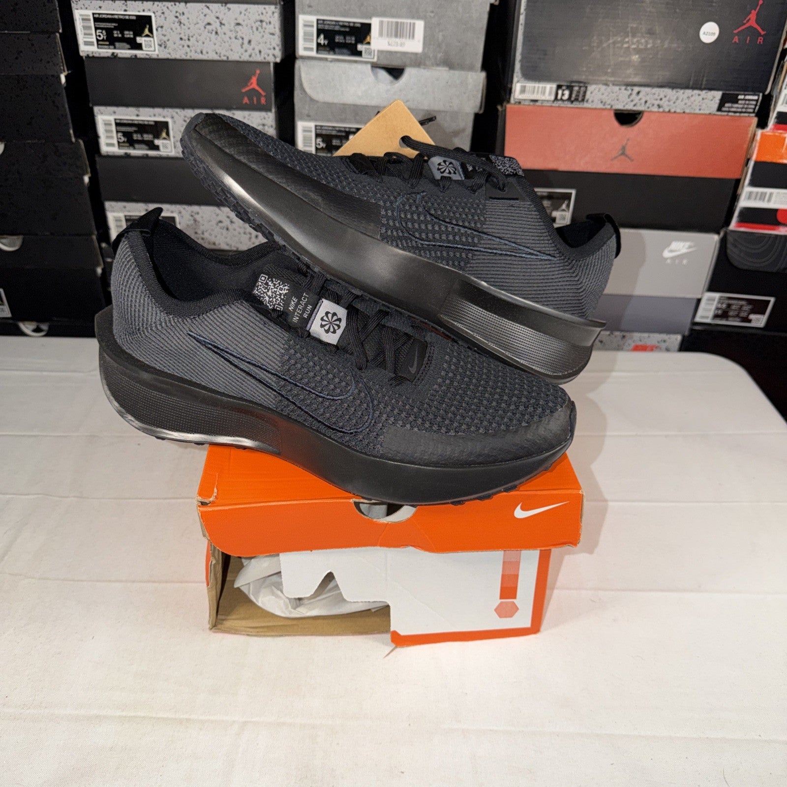 Nike Interact Run Men's Size 12 Black/Anthracite Wolf Grey FD2291-005