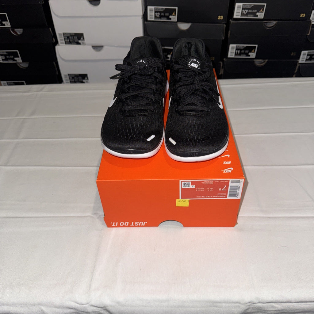 Nike Free RN 2018 Black/White Size 7.5W 942837-001