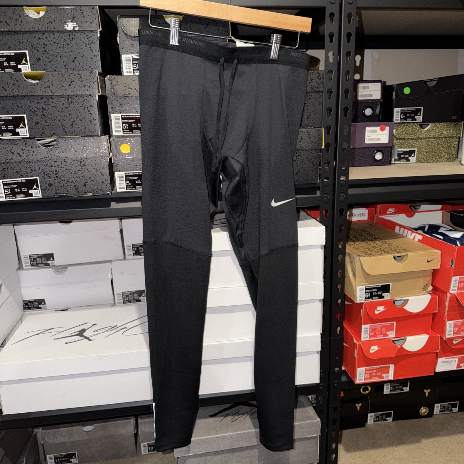 Nike Phenom Men's Dri-FIT Running Tights CZ8823-010 Black, Large, 0187