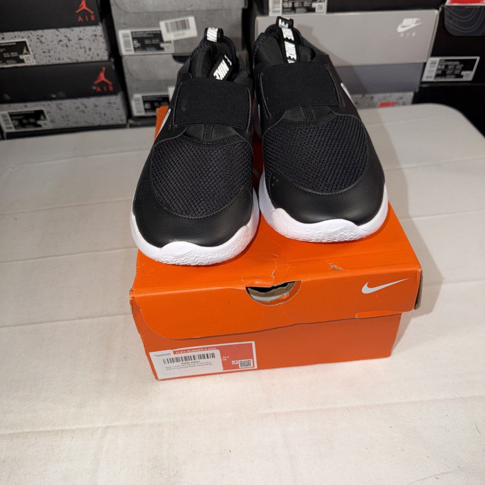 Nike Flex Runner 3 Kids' Running Shoes Black/White, Size 6.5Y, FN1294-005