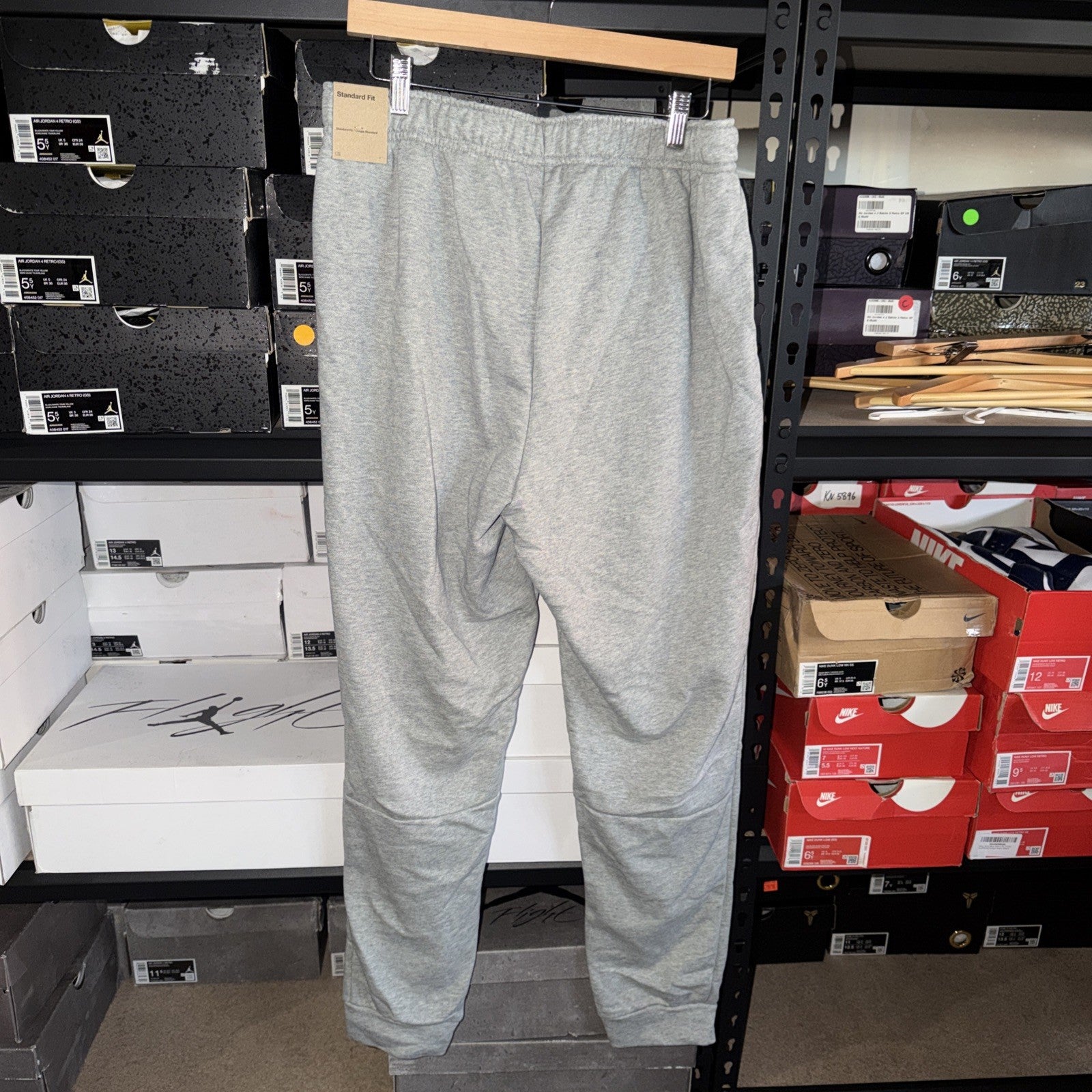 Nike Men Large Gray Heather Jogger Dri Fit Training Tapered Fitness Sweats 0130