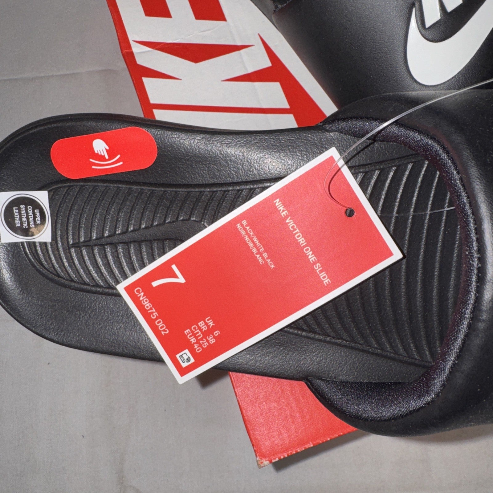Nike Slides Sandal Mens Size 7 Black White CN9675-002 Casual Athletic Sandal