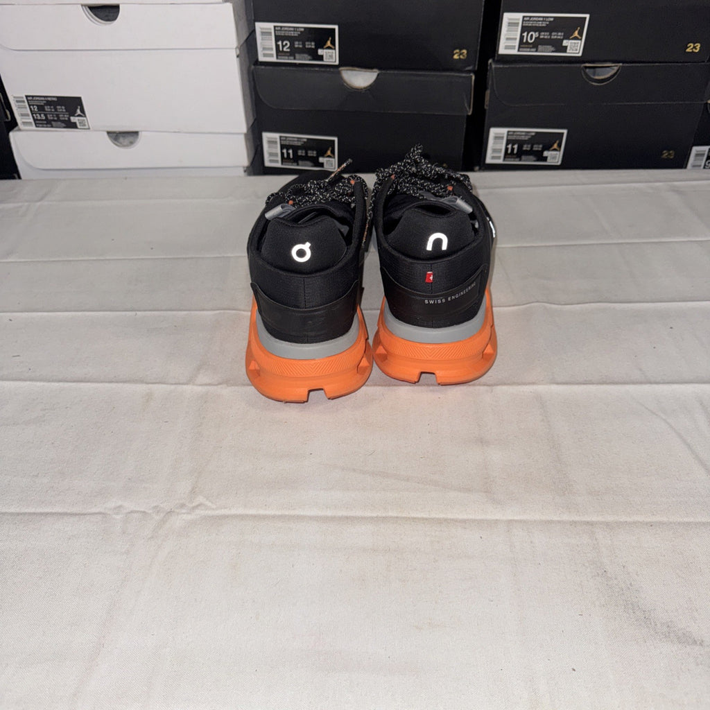 On Men's Cloudnova Flux Running Shoes Size 11, Orange/Black, 3MD10260666