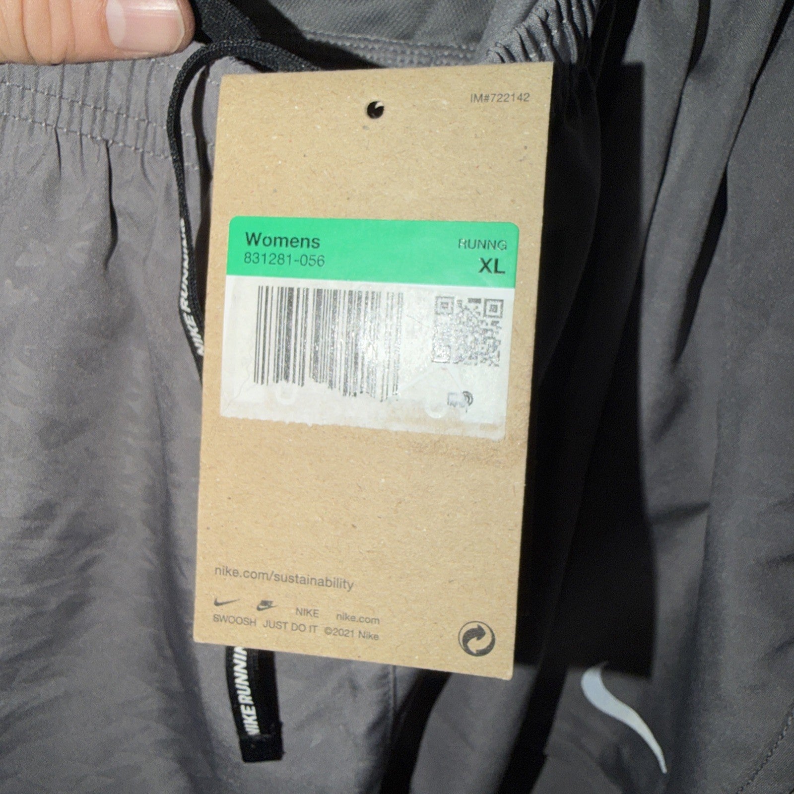 NWT Nike Tempo Women's Brief Lined Running Shorts 831281-056 Gray Size XL 0180