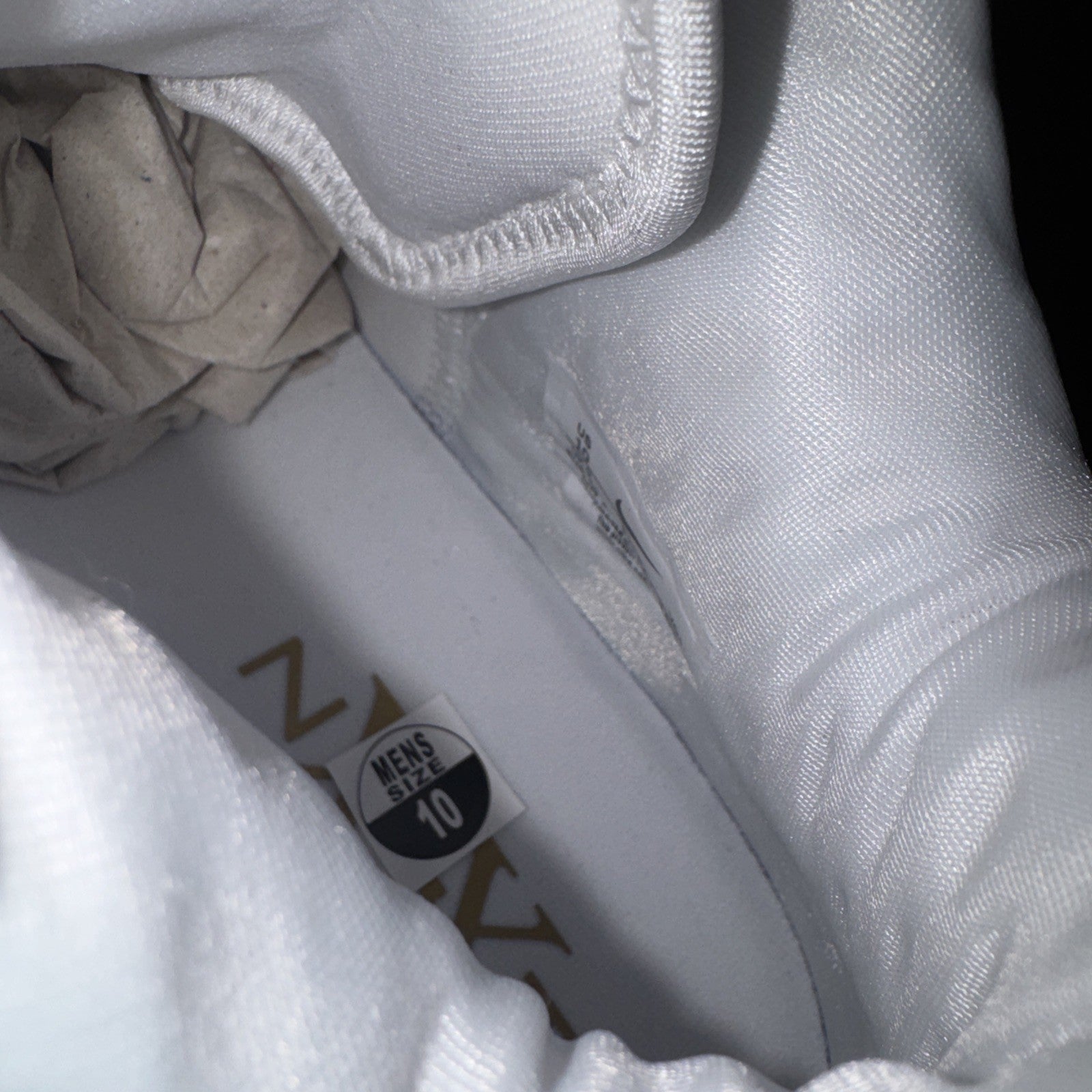 Nike Zoom LeBron NXXT Gen AMPD Equity White-Gold-Black, Size 10, FJ1566-103