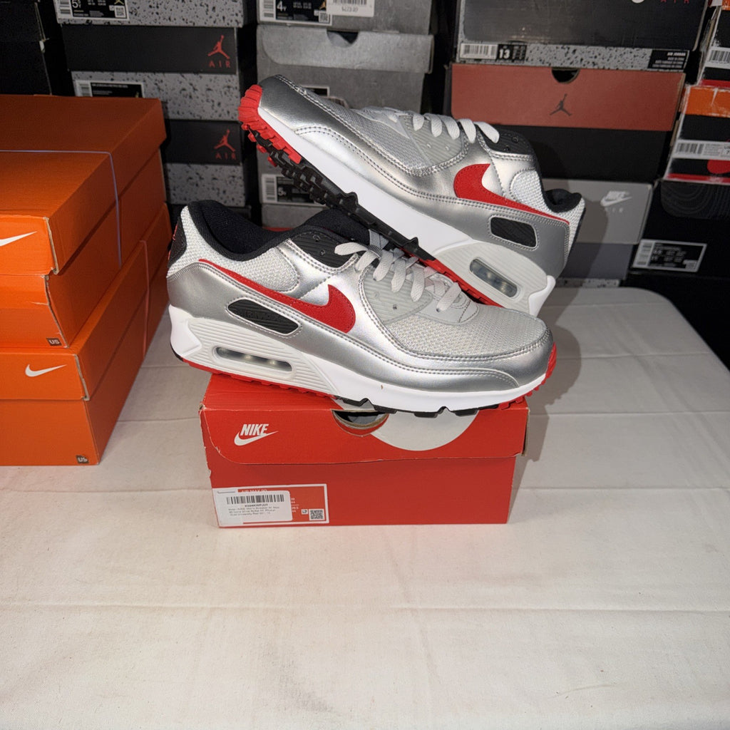 Nike Air Max 90 Photon Dust University Red/Silver Size 10 DX4233-001