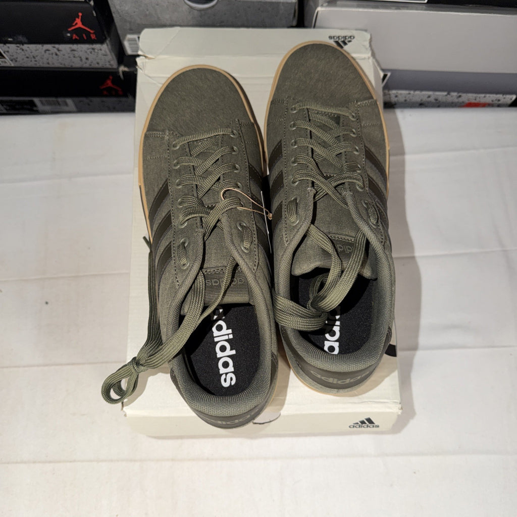 adidas Daily 4.0 Skateboarding Shoes Olive Green, Gum, Size 11  US IF4494