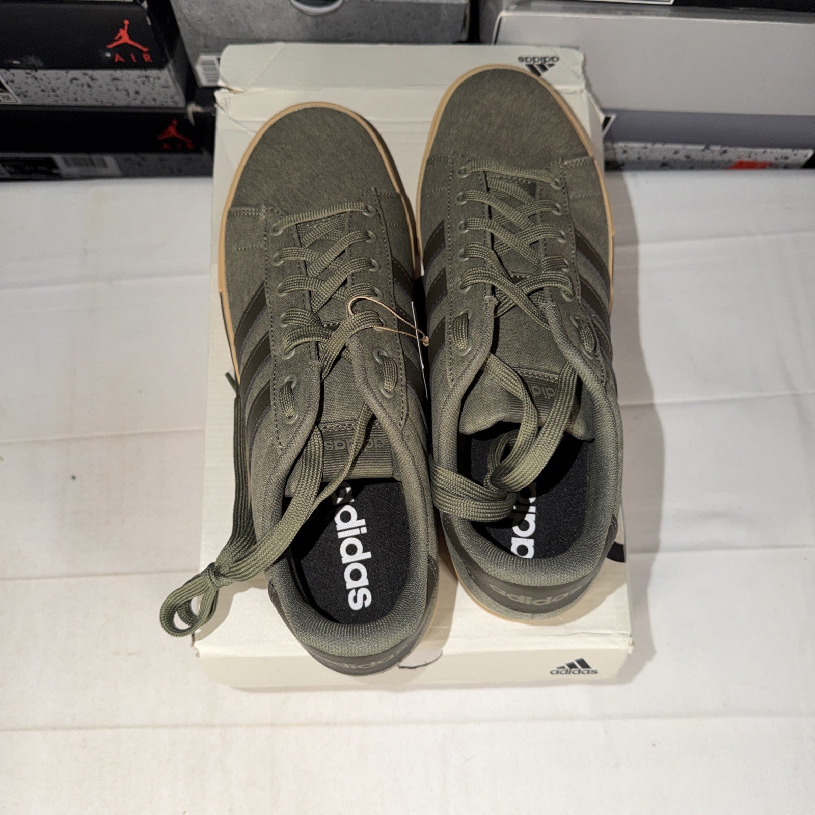 adidas Daily 4.0 Skateboarding Shoes Olive Green, Gum, Size 11  US IF4494