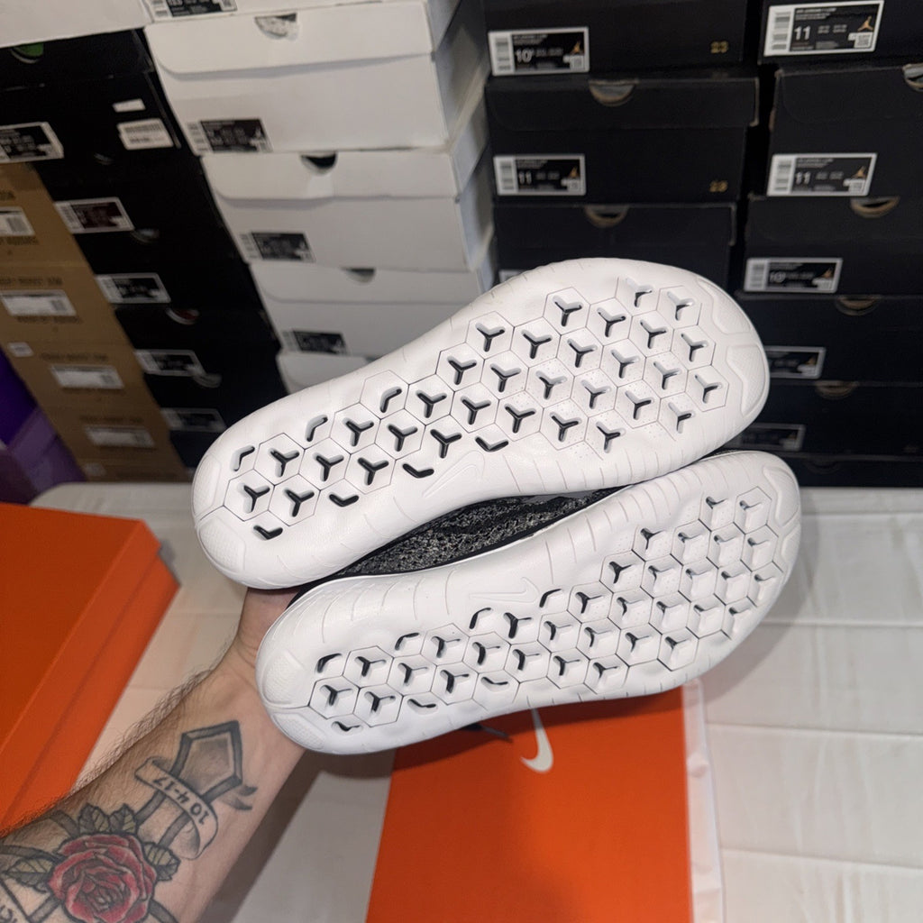Size 8.5 - Nike Free RN Flyknit 2018 White Black W