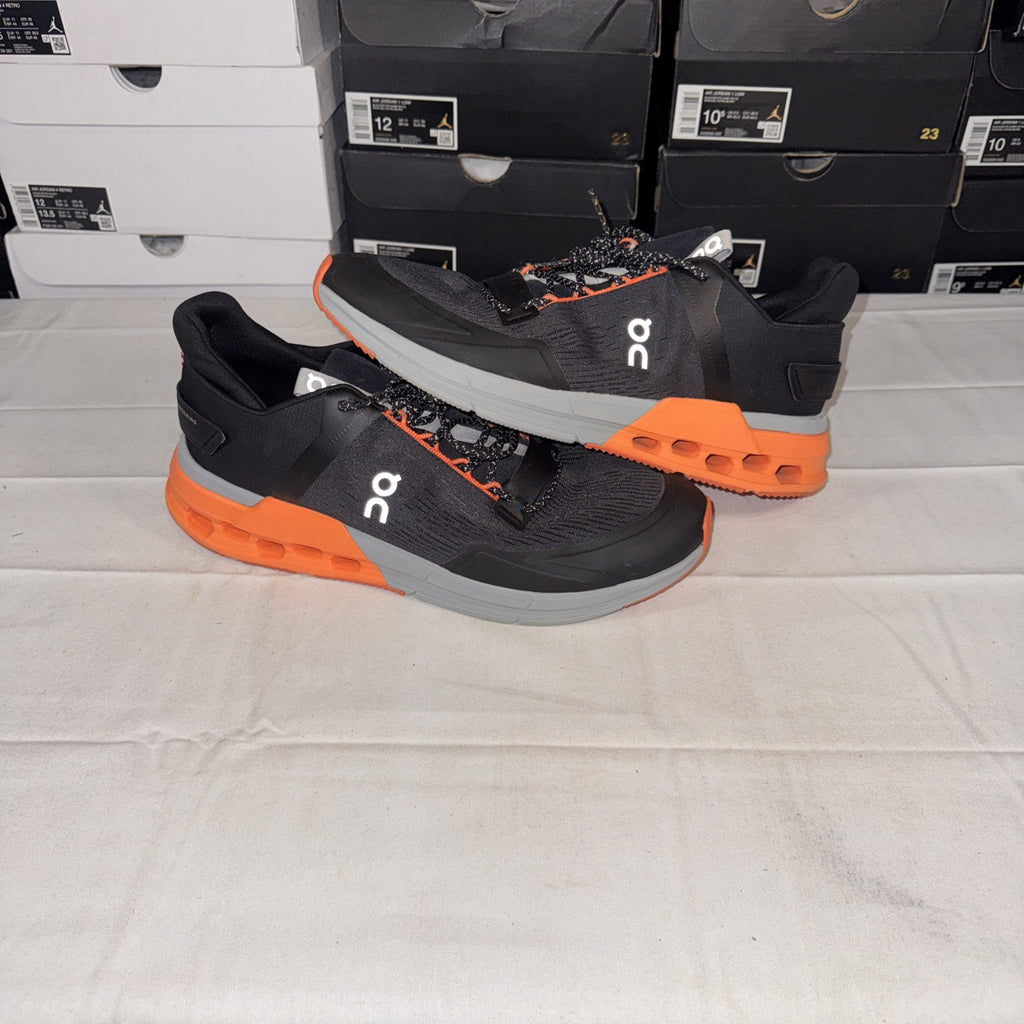 On Men's Cloudnova Flux Running Shoes Size 11, Orange/Black, 3MD10260666