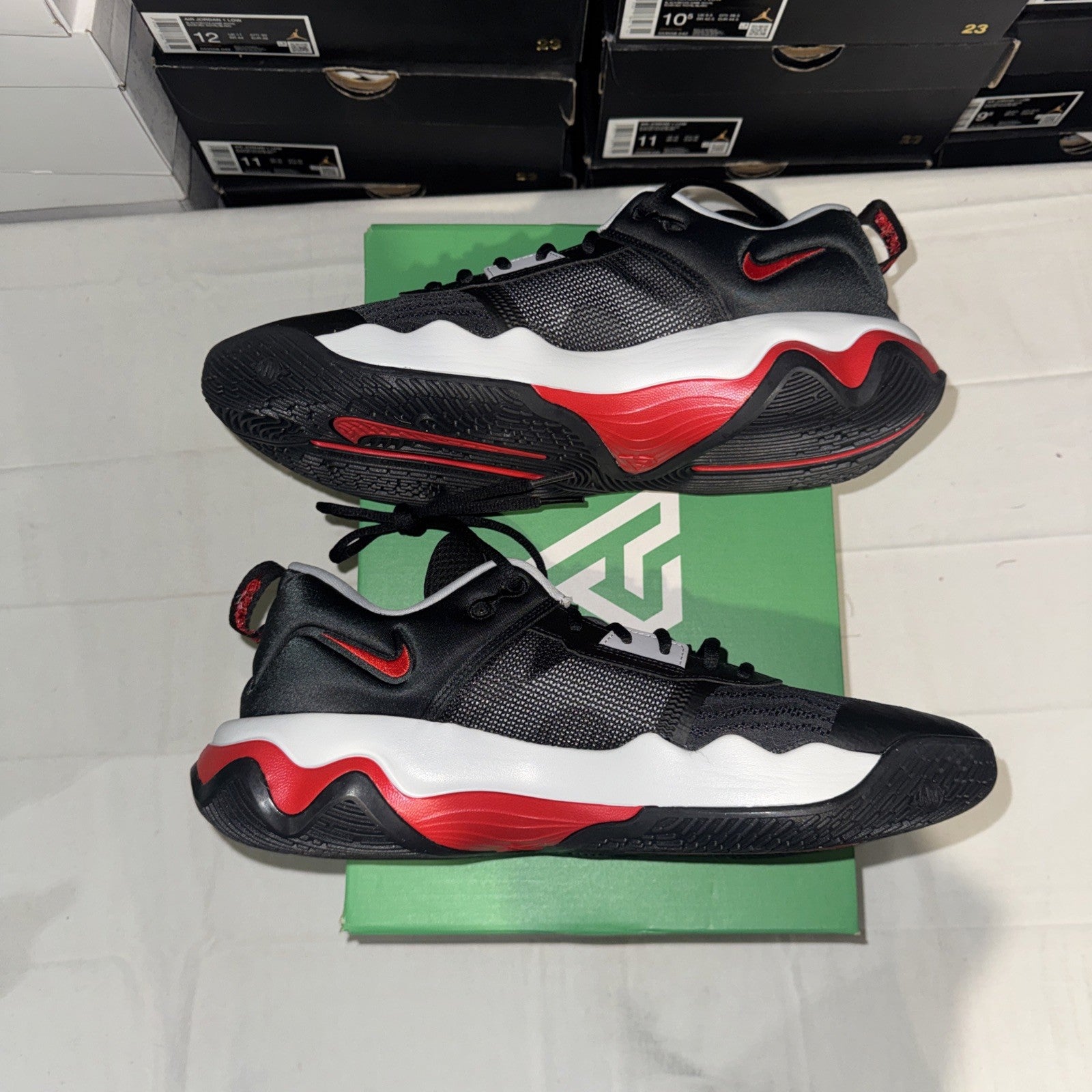 Nike Giannis Immortality 3 Sneakers Black/University Red, Size 12, DZ7533-004