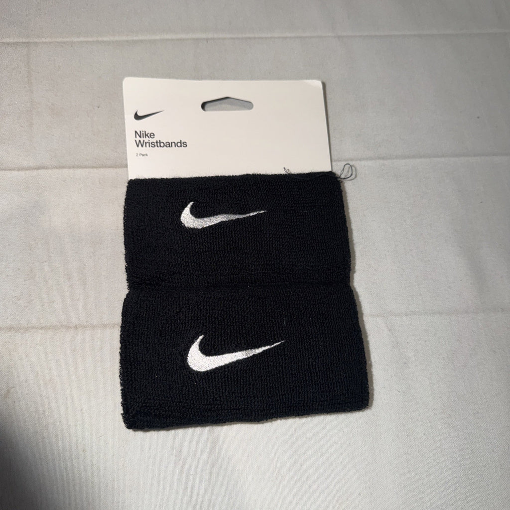 Nike Wristbands 2-Pack Black With White Swoosh
