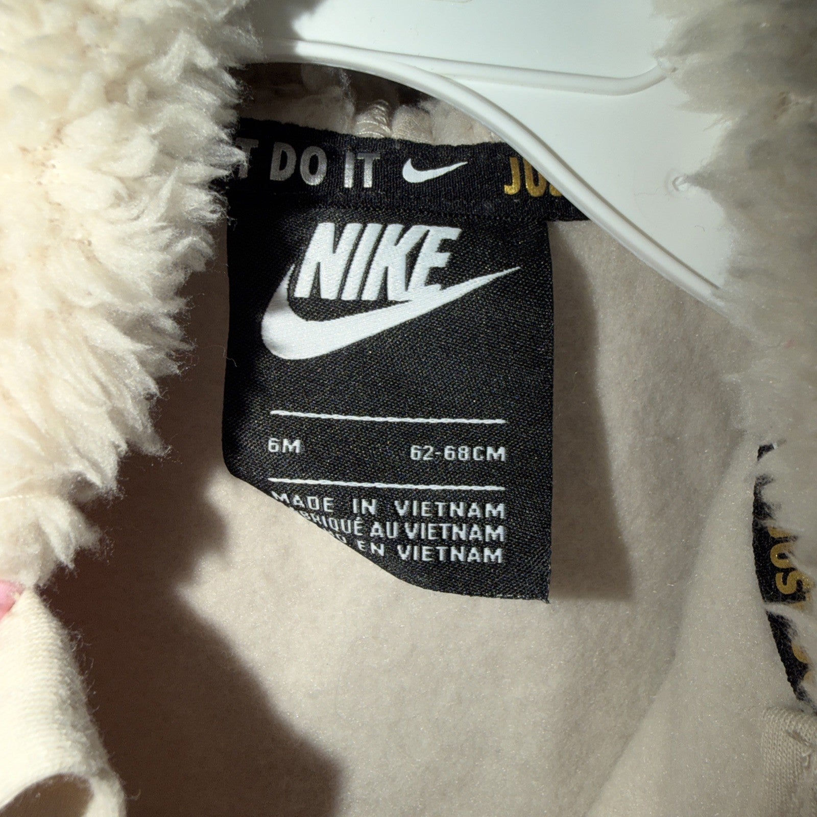 Nike Toddler Fuzzy Suit Light Orewood Brown Pink 6 Months  NWT 0102