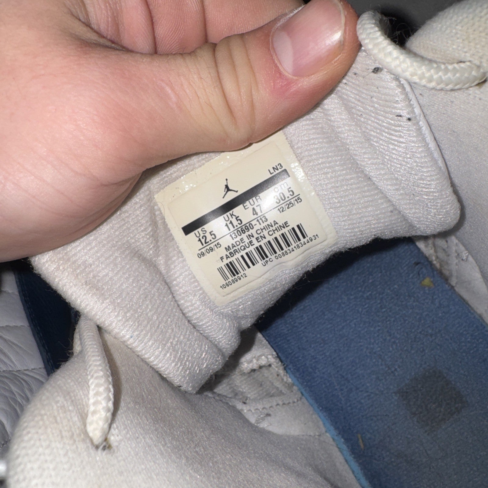 Air Jordan 12 Retro French Blue White 2016 Size 12.5 (130690-113)