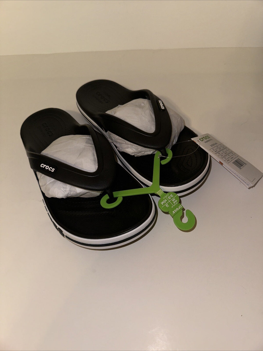 Size 6 Mens 8 Womens Crocs Sandals Bayaband Flip Flops, Waterproof Shower Shoes