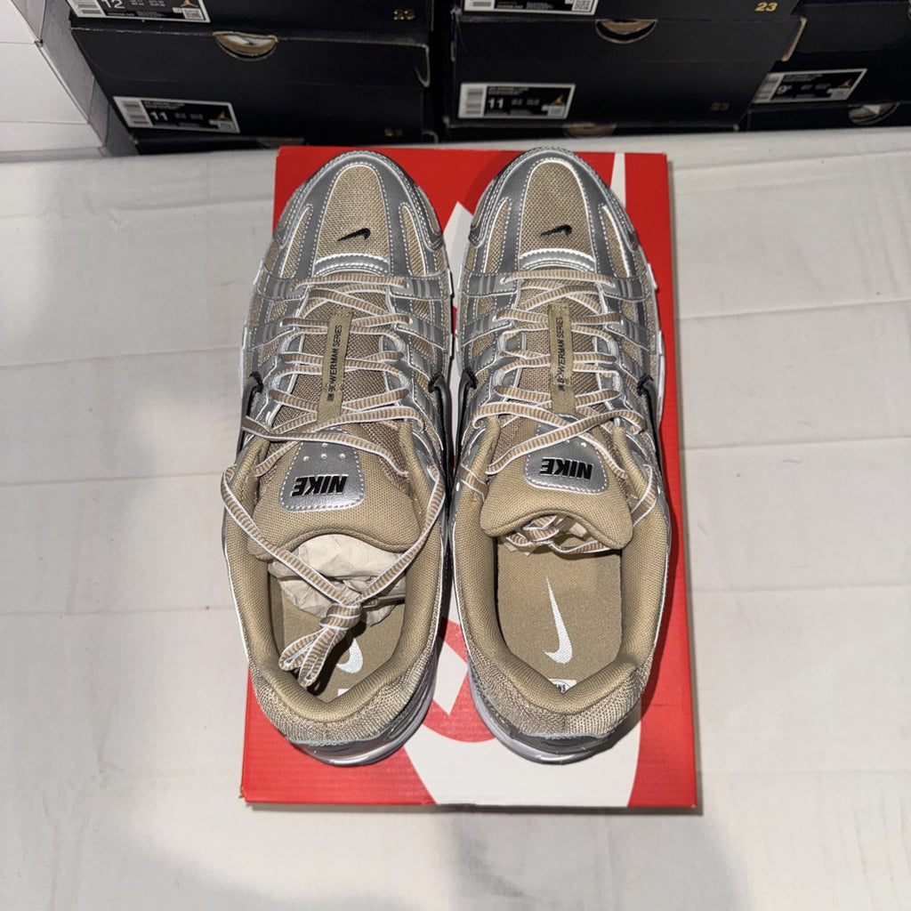 Nike P-6000 Khaki Metallic Silver HQ3030-200 Size 13