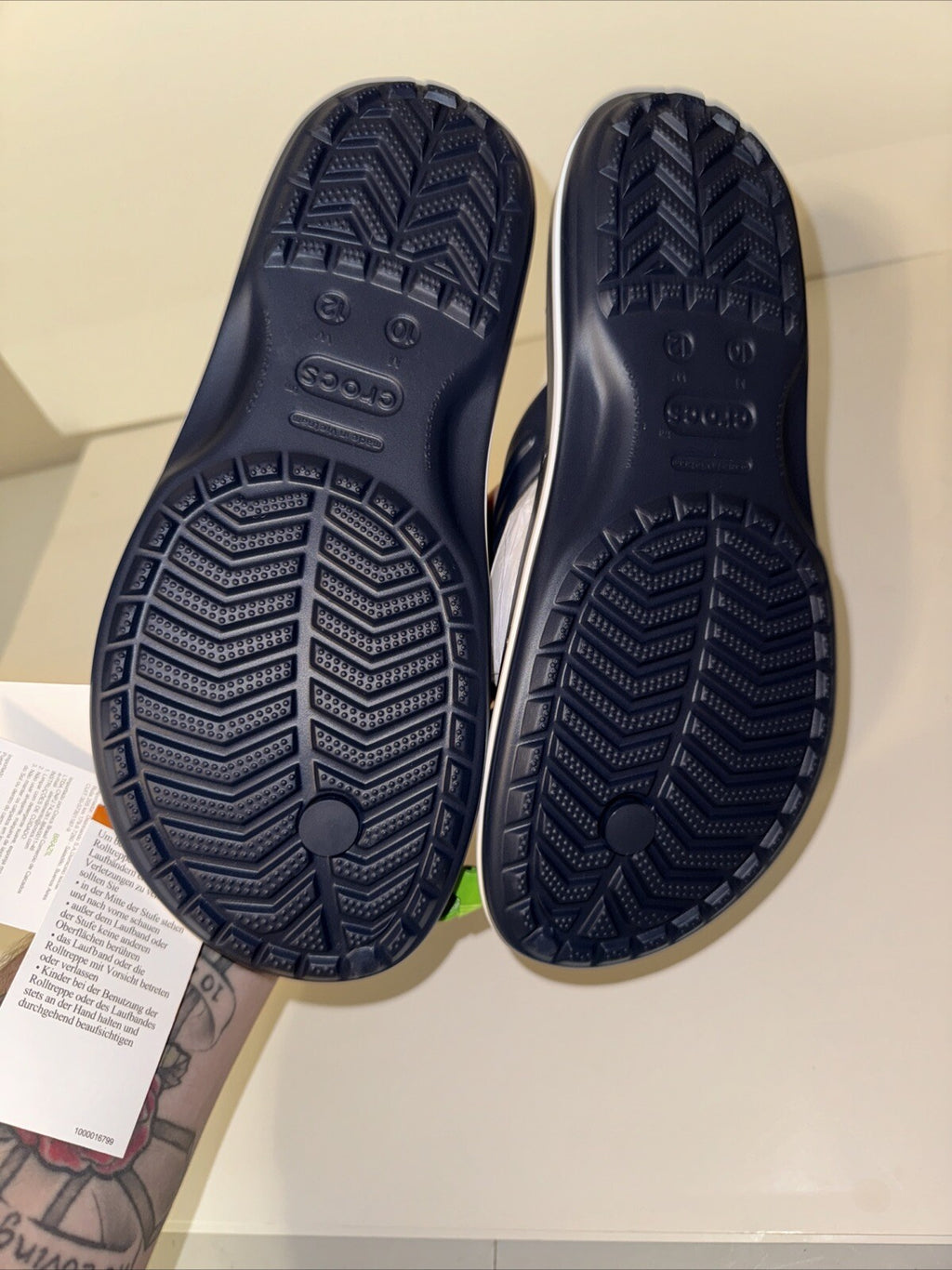 10M/12W Crocs Sandals - Bayaband Flip Flops, Waterproof Shower Shoes NAVY