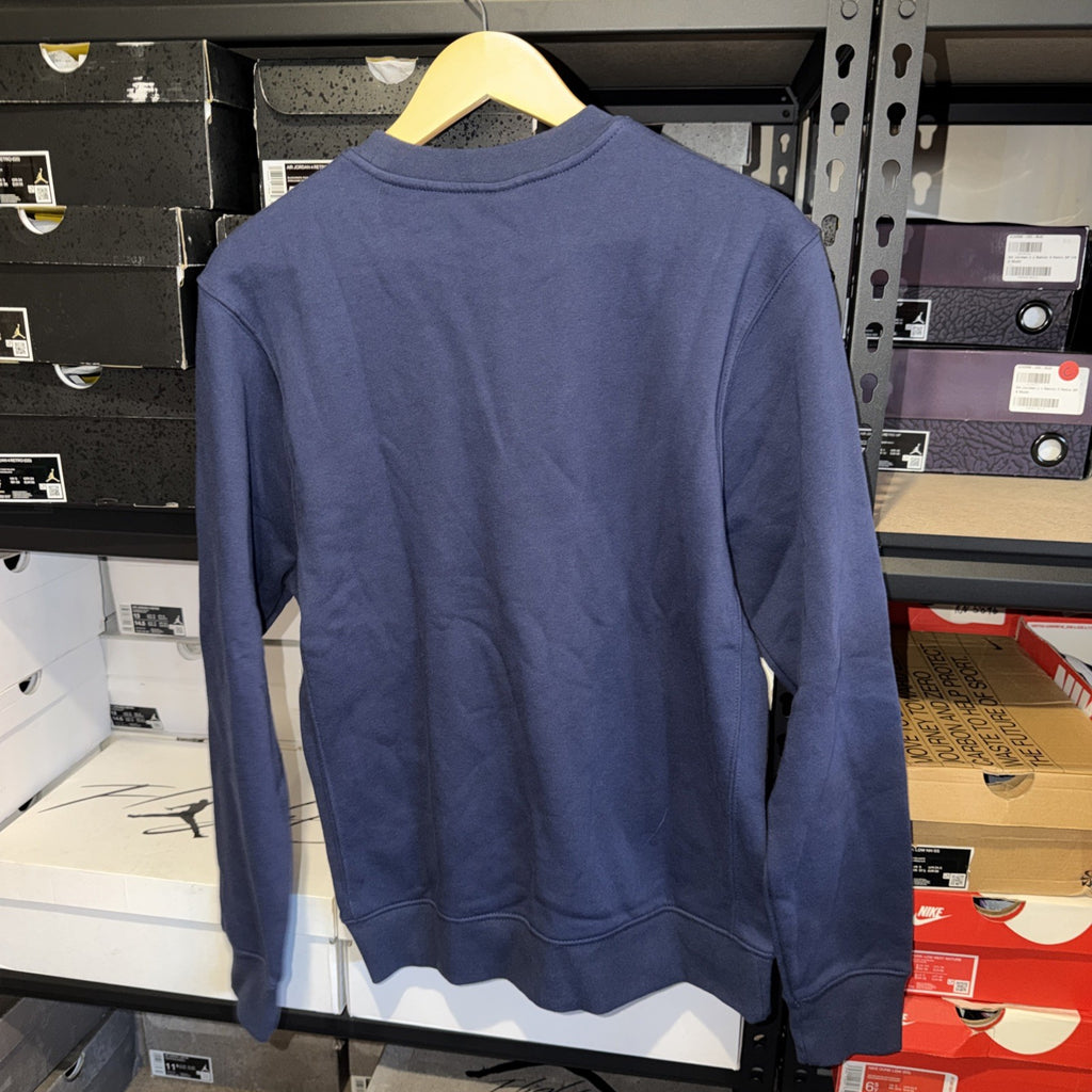 Nike Sportswear Club Fleece Crewneck Logo Sweatshirt Men Small Navy 0091