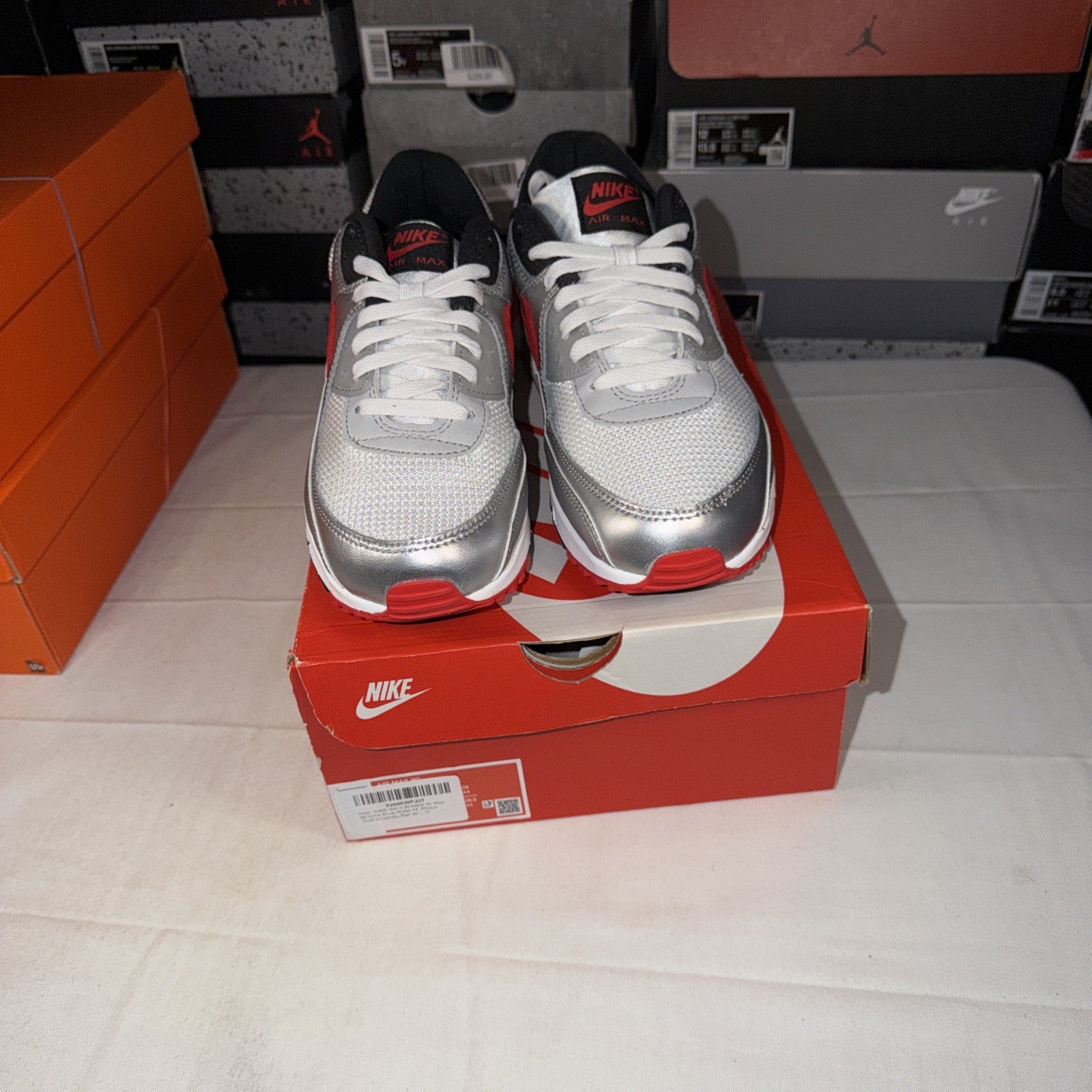 Nike Air Max 90 Photon Dust University Red/Silver Size 10 DX4233-001