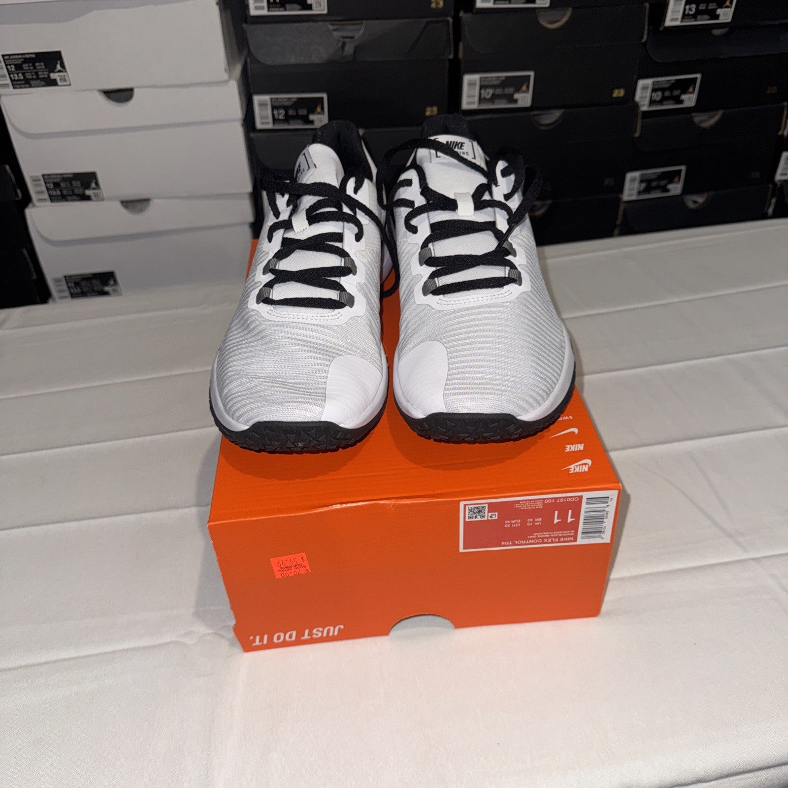 Nike Flex Control TR4 Athletic Shoes White/Black/Dark Grey, CD0197-100 SIZE 11M