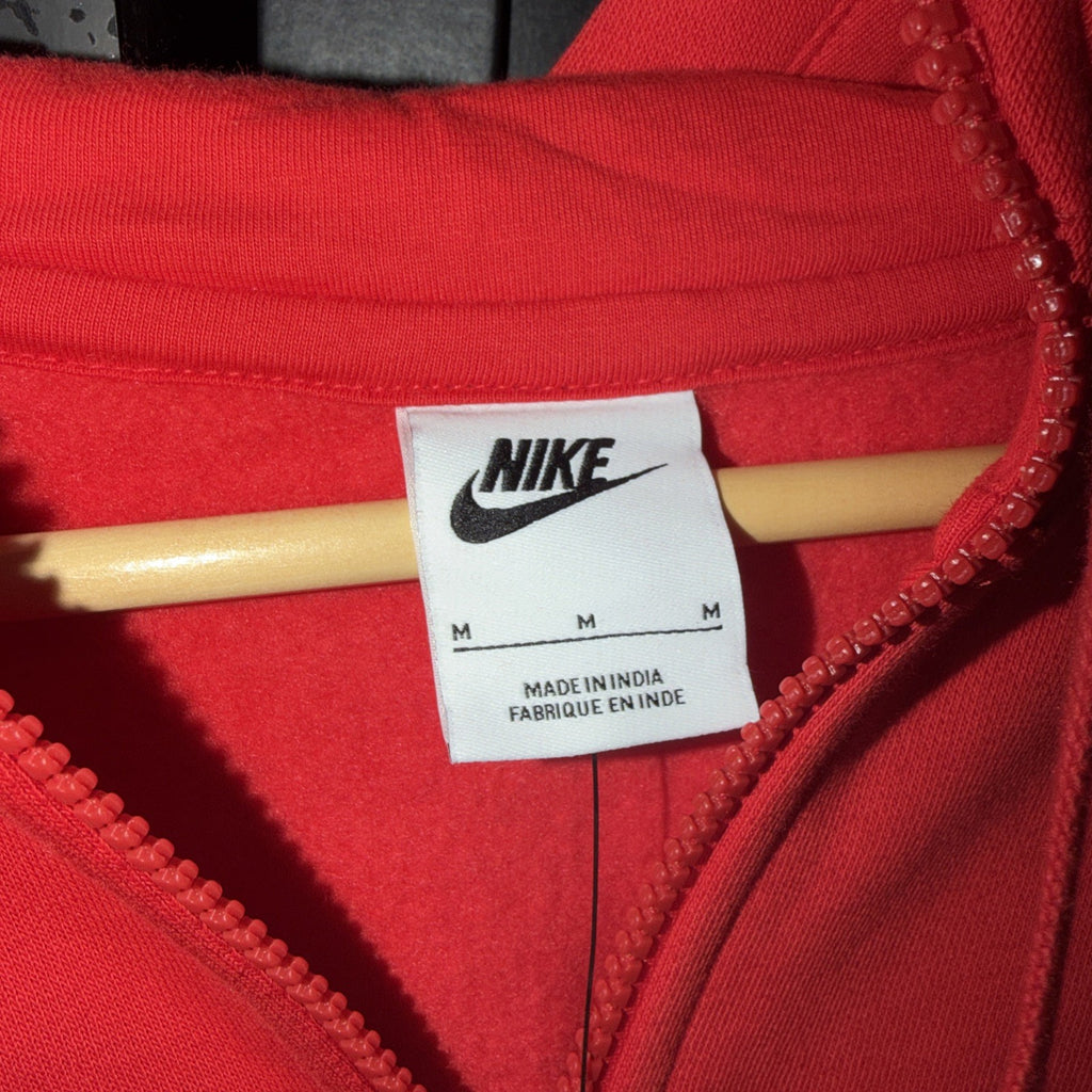 Nike Men's Club Fleece Full Zip-Up Hoodie Red. MEDIUM  (BV2645-657) 0013-0017