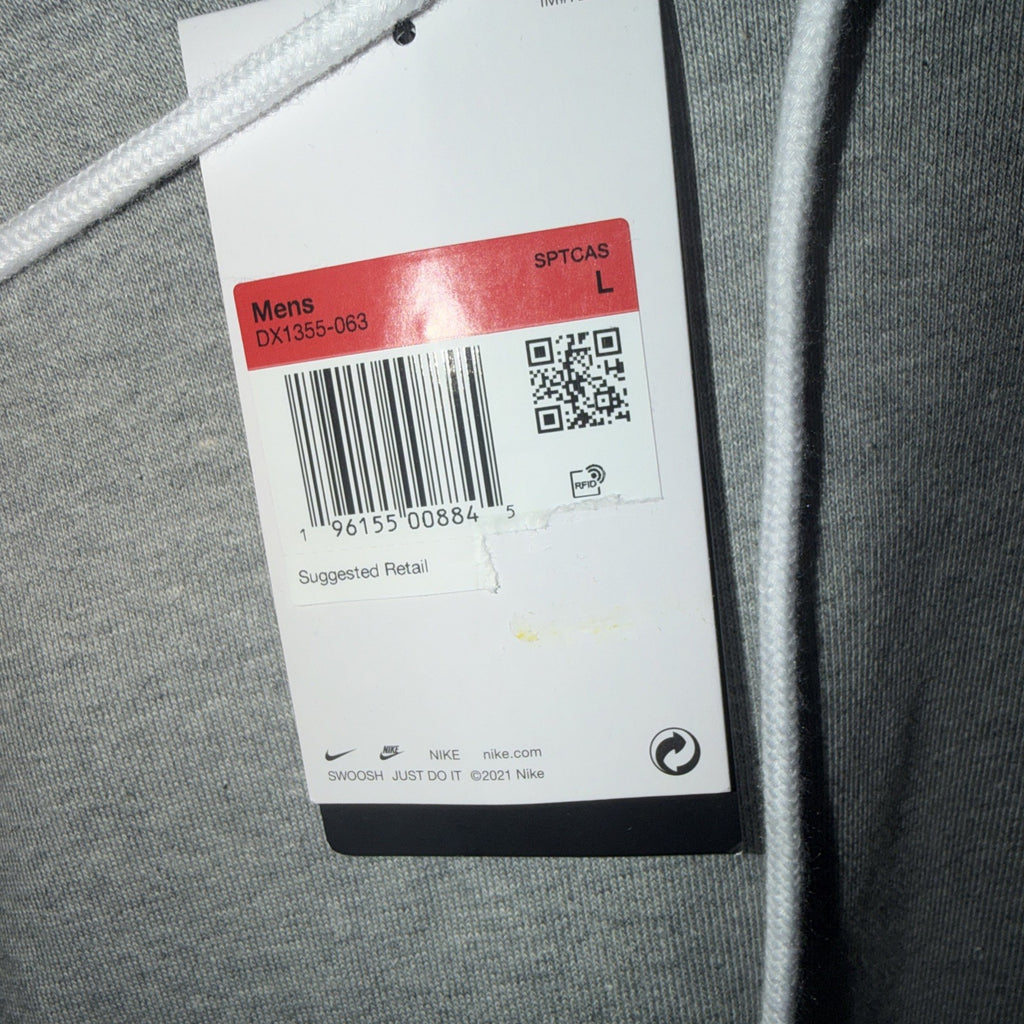 Men's L Nike Hoodie Heavyweight Sweatshirt Fleece Solo Swoosh 0140