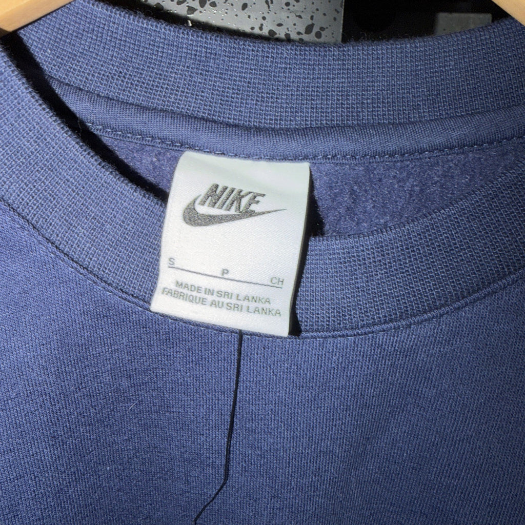 Nike Sportswear Club Fleece Crewneck Logo Sweatshirt Men Small Navy 0091