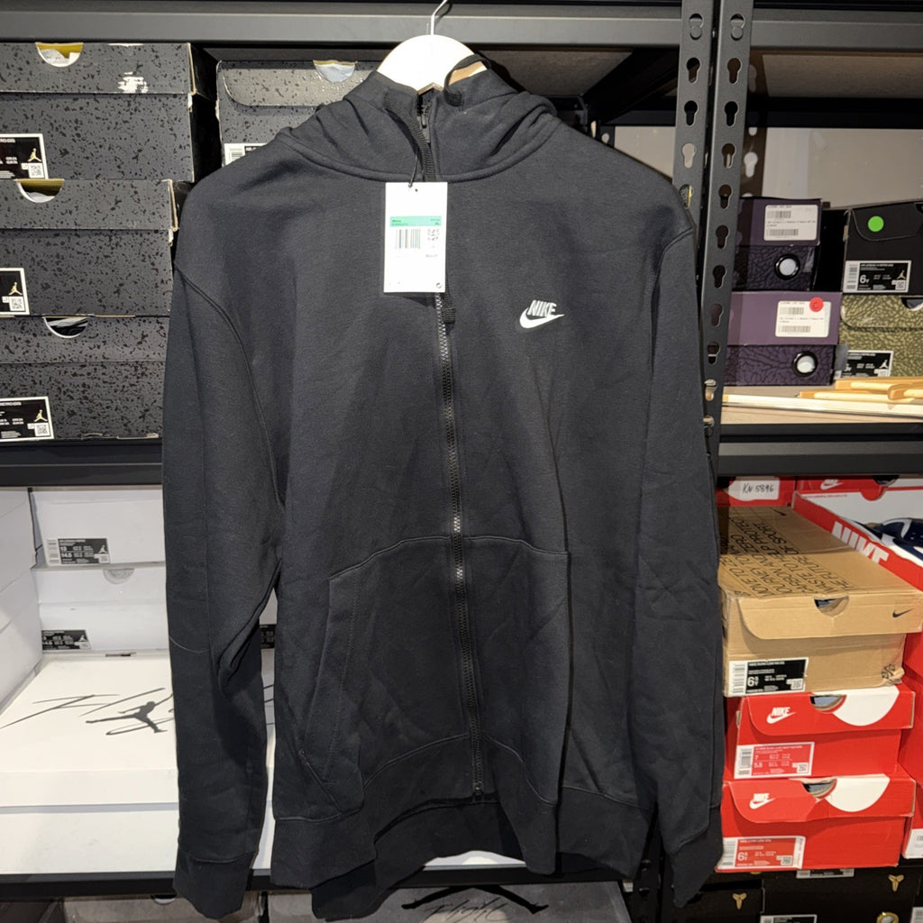 Nike Sportswear Club Fleece Full Zip Hoodie Sweatshirt Men’s XL Black 0146