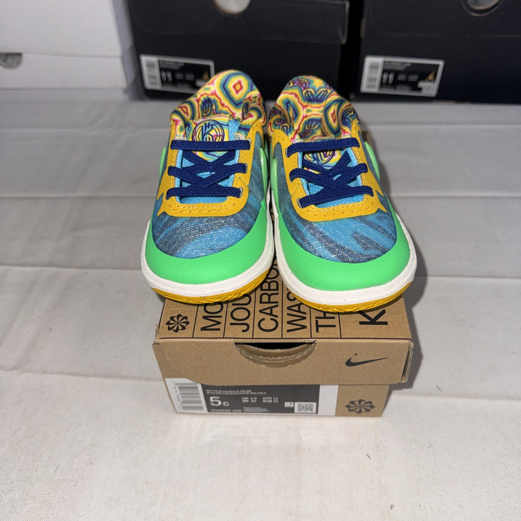 Nike Shoes Boy Size 5c Todder Kyrie 8 SE TD Baltic Blue Green Basketball sneaker