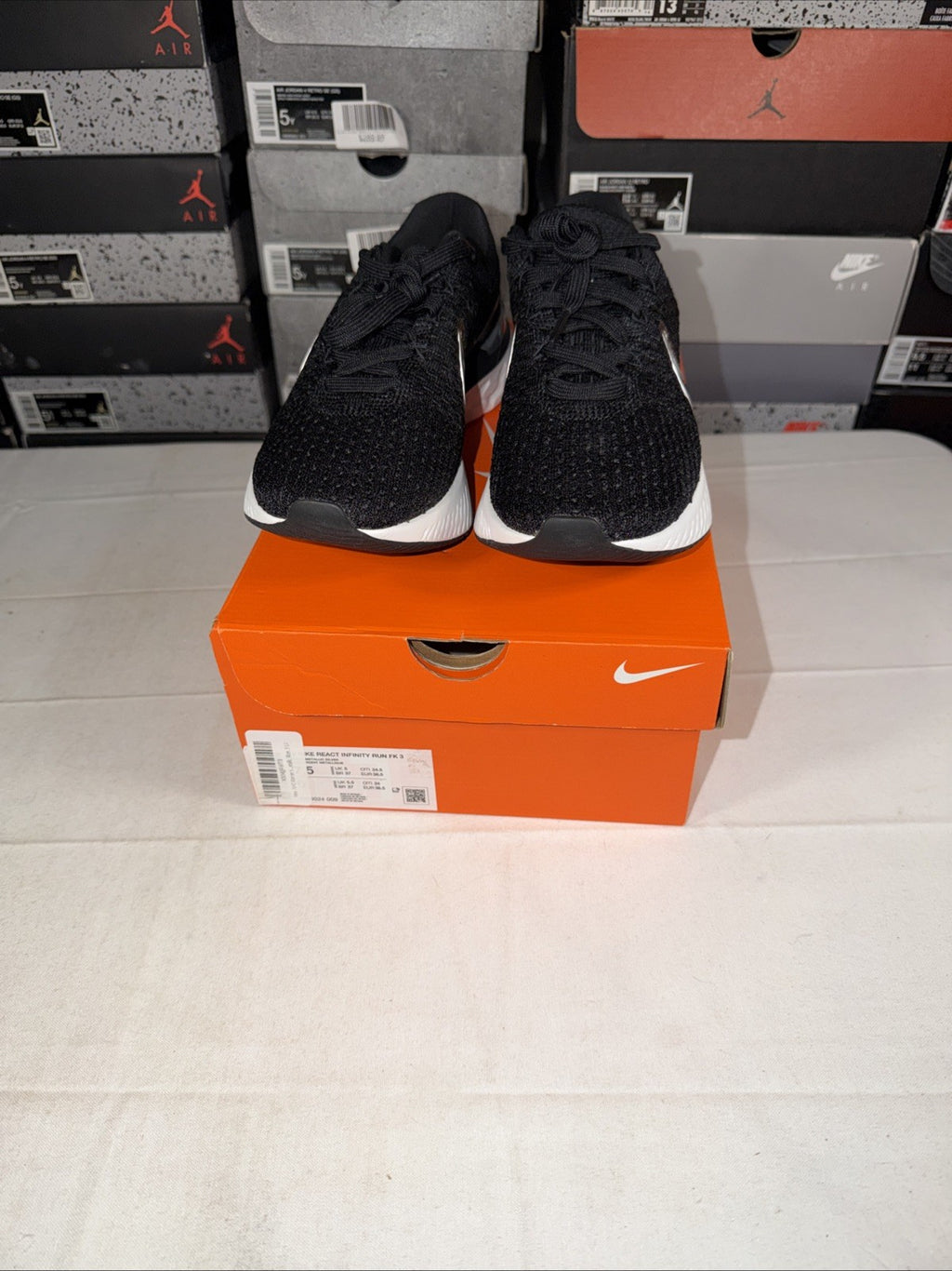WMNS React Infinity Run Flyknit 3 Black Metallic Copper DD3024-009, Size 7.5
