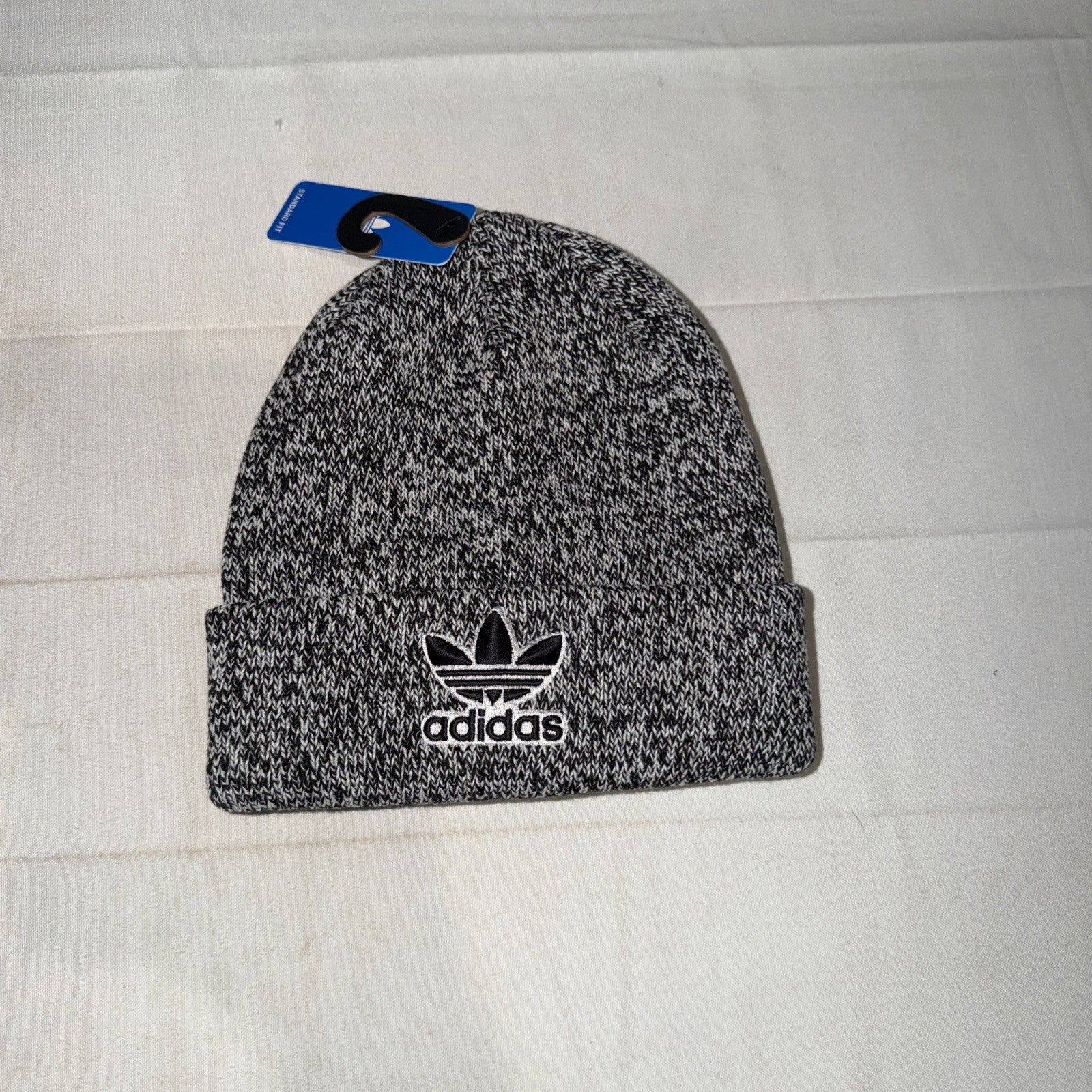 Adidas Originals Beanie Trefoil CUFFED KNIT Hat MEN Black Grey NEW 0219-0226