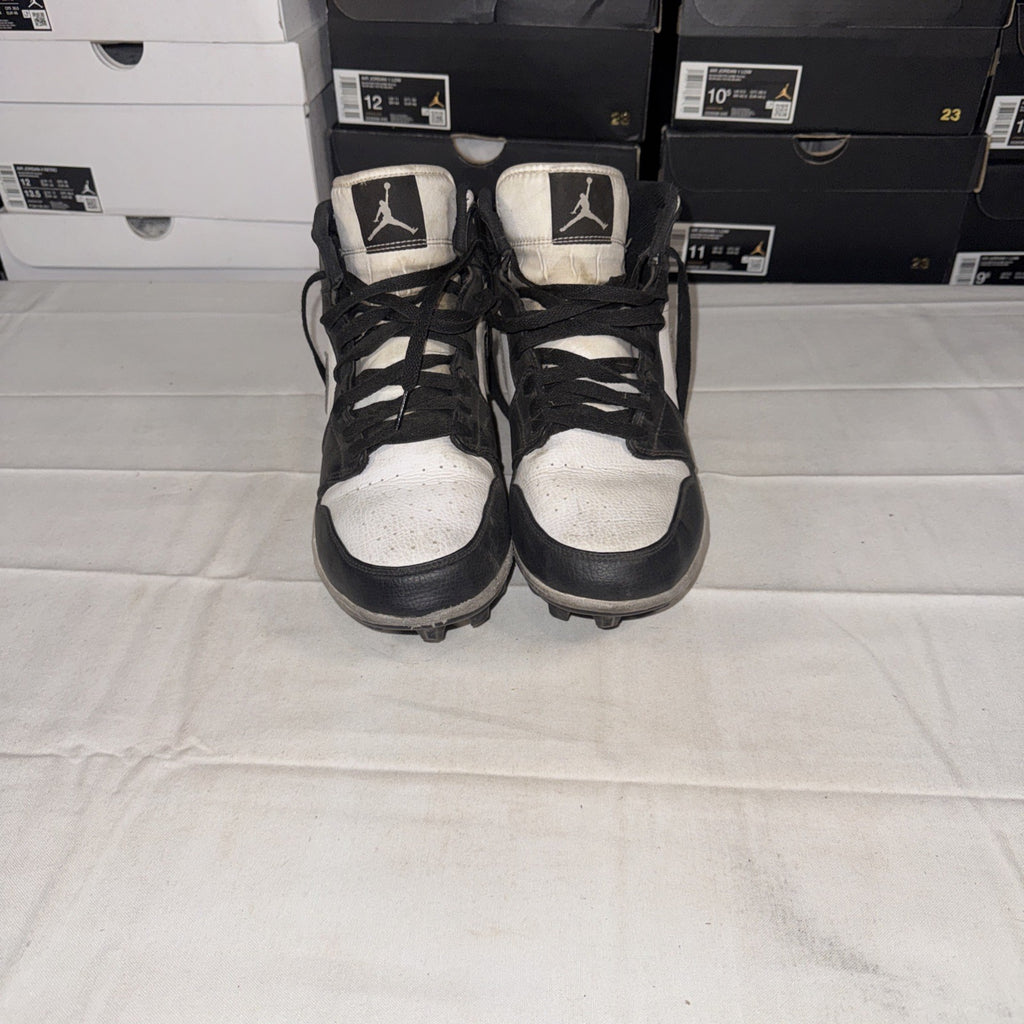 Air Jordan 1 Mid Panda Black Football Cleats Size 9, BNIB, FJ6805-100