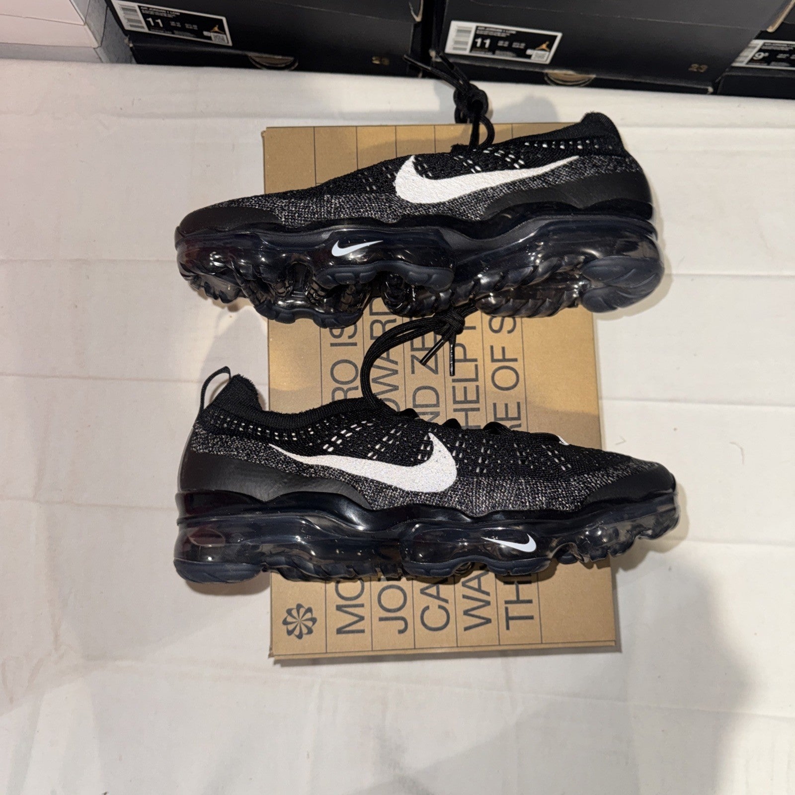 Nike Air VaporMax 2023 Men's Sneakers Black/White, Flyknit, DV1678 001 Size 8.5