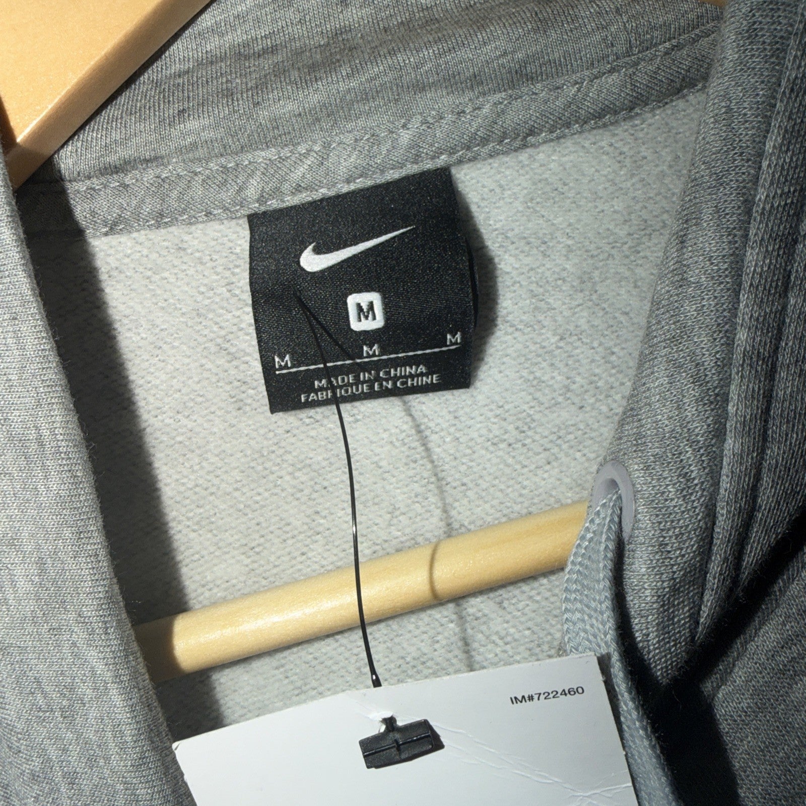 Nike Sweatshirt Dark Heather Grey Medium Kids DX6948-063 0143 & 0216