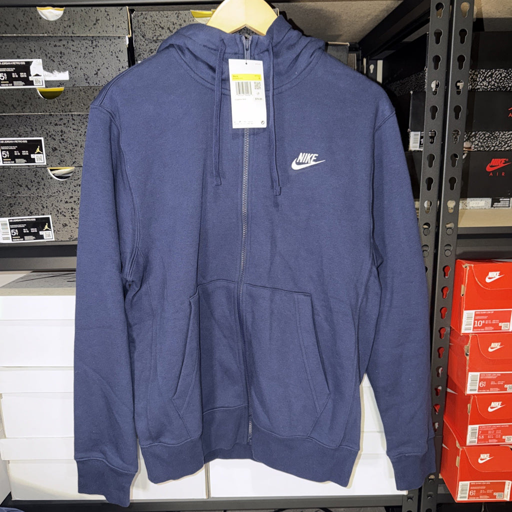Nike Sportswear Club Fleece Full Zip Hoodie Navy, BV2645-410 (S) 0010-0011