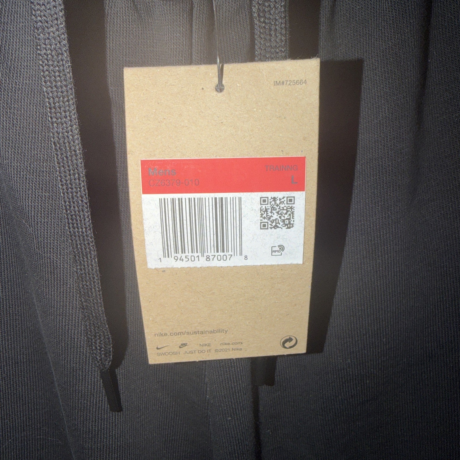 Nike Dry Men's Dri-FIT Taper Fitness Fleece Pants  - Black, Large   0117-0118