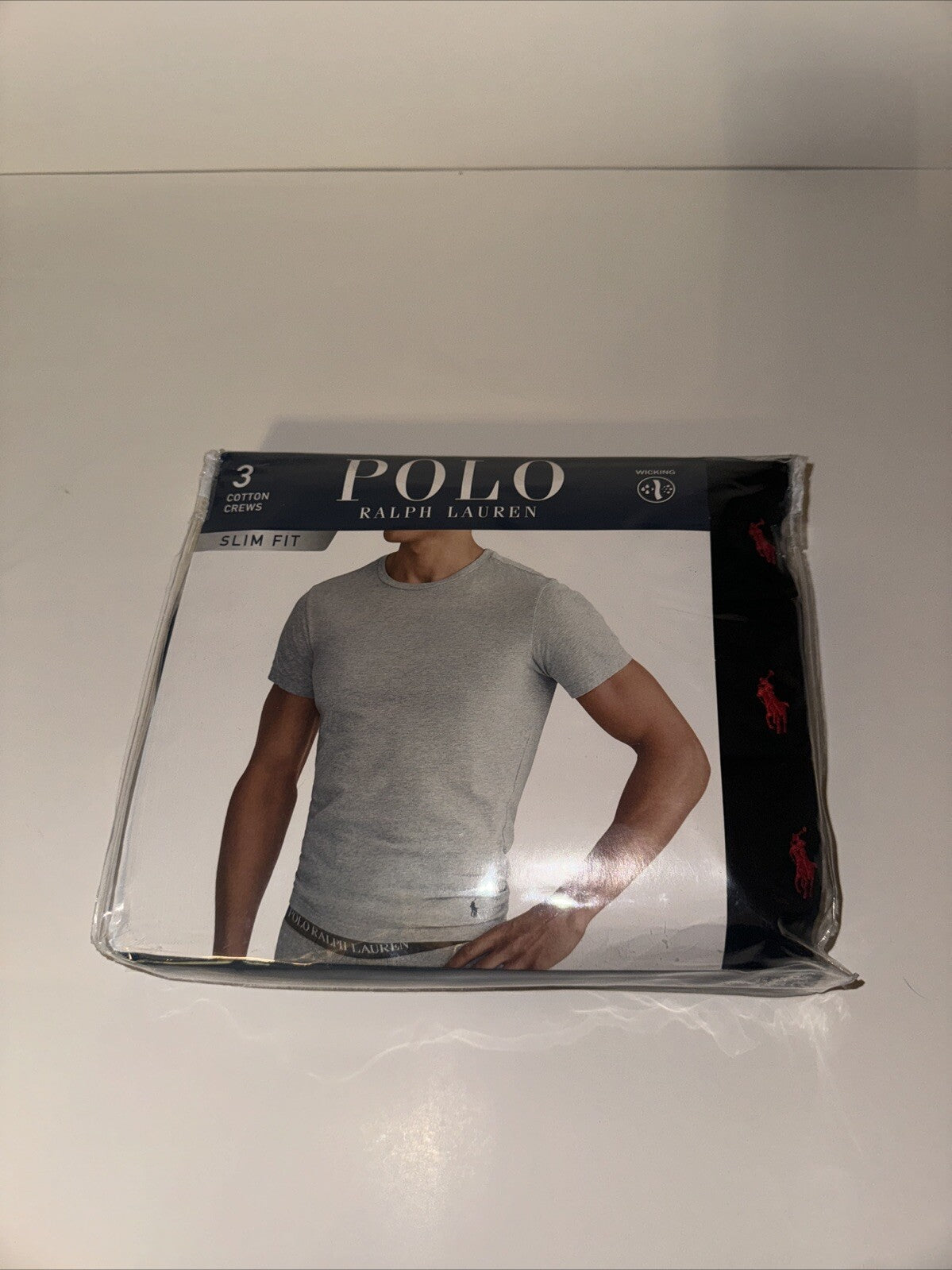 Polo Ralph Lauren XL Size Slim Fit Cotton Crew Undershirts T Shirt - Black 0003