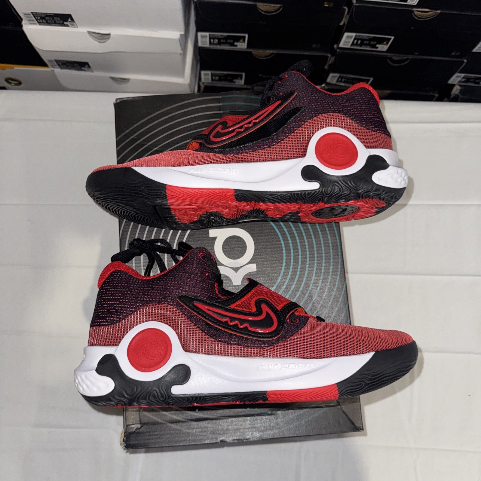 Nike KD Trey 5 x DD9538-006 University Red Black Sneakers, Size 12 US