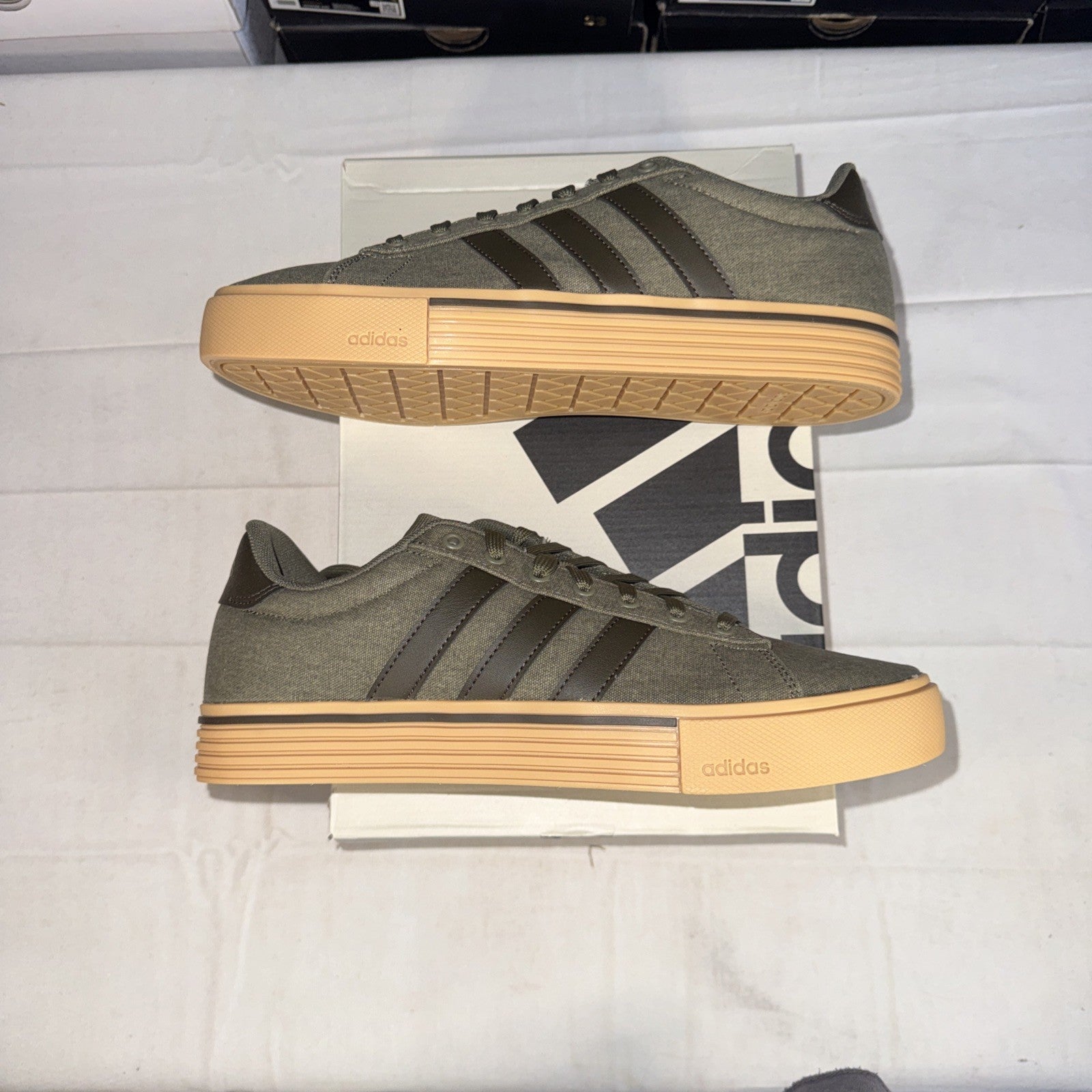 adidas Daily 4.0 Skateboarding Shoes Olive Green, Gum, Size 10.5 US IF4494