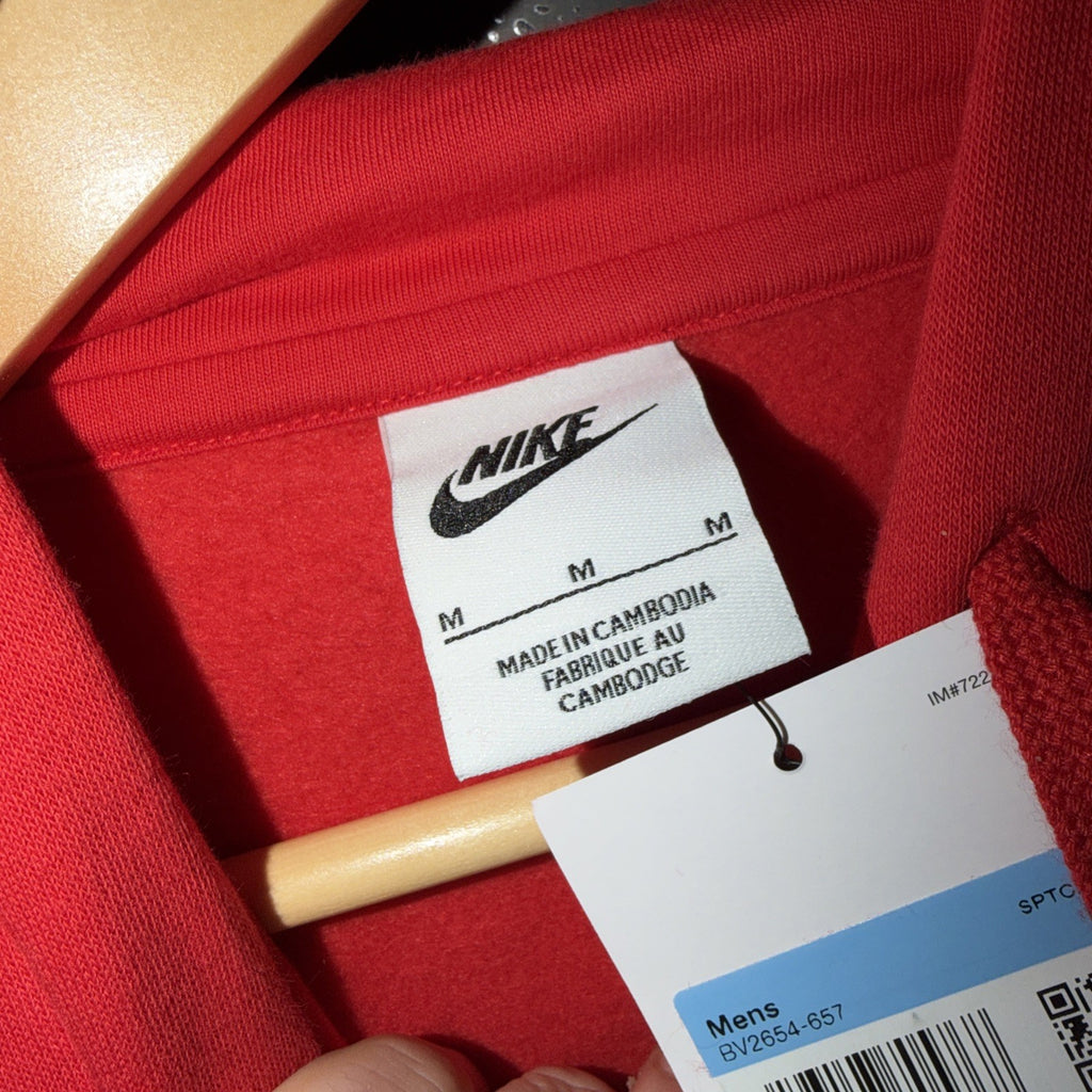 Nike Sportswear Club Fleece Hoodie University Red BV2654-657 Mens Med 0035-0038
