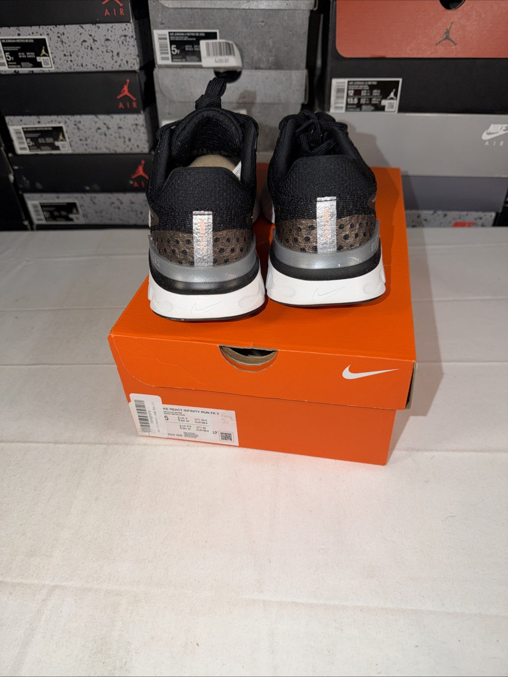 WMNS React Infinity Run Flyknit 3 Black Metallic Copper DD3024-009, Size 7.5