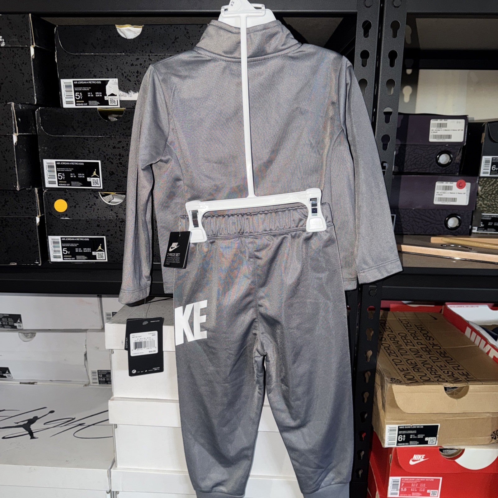 Nike Grey White 24 Months 2 Piece Set 66F191-G4T New with Tags 0139 & 0176