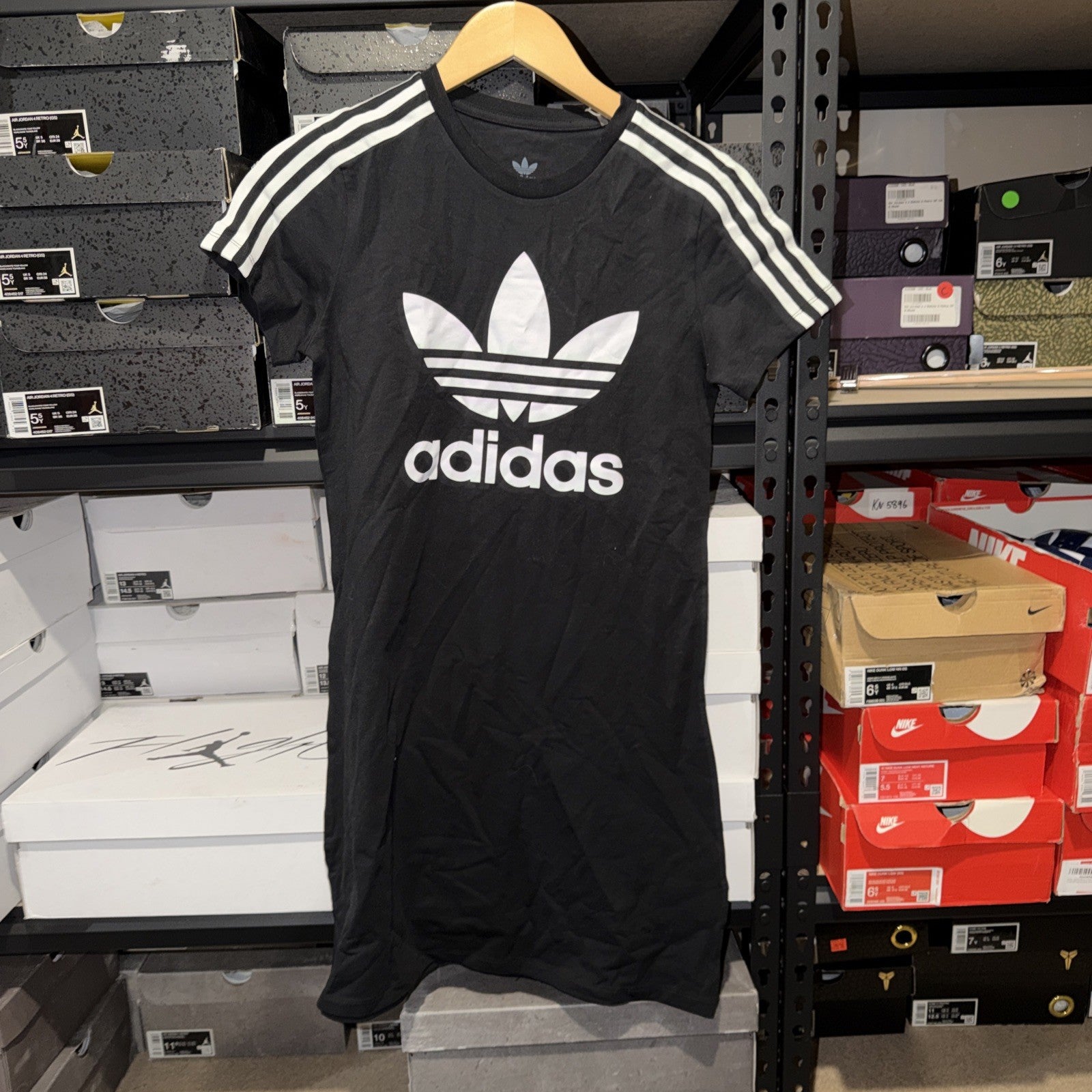 Adicolor Adidas Originals Dress Black White L FM5653 Trefoil 0178-0179